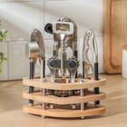 Набор кухонных инструментов «Велес», 4 предмета, на подставке - фото 4348680