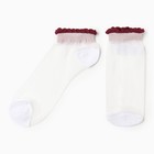Носки женские стеклянные MINAKU цвет лиловый/белый, размер 36-37 (23 см) - Фото 4