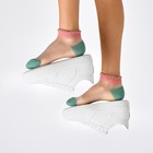 Носки женские стеклянные MINAKU цвет розовый/зелёный, размер 36-37 (23 см) - фото 2707691