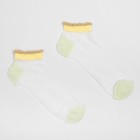 Носки женские стеклянные MINAKU цвет жёлтый, размер 36-37 (23 см) - Фото 4