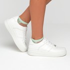 Носки женские стеклянные MINAKU цвет зелёный, размер 36-37 (23 см) - фото 23842637