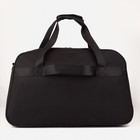 Сумка дорожная на молнии, 2 наружных кармана, держатель для чемодана, длинный ремень, цвет чёрный - фото 6568367