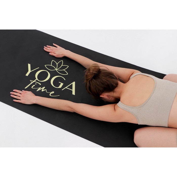 Коврик для йоги «Yoga time», 173 х 61 х 0,4 см - фото 1908862479