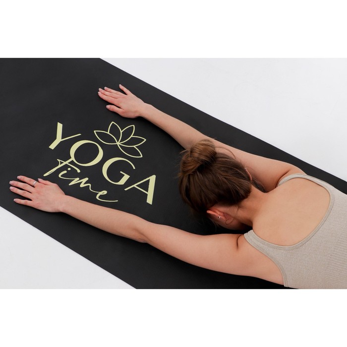 Коврик для йоги «Yoga time», 173 х 61 х 0,4 см - фото 1908862480