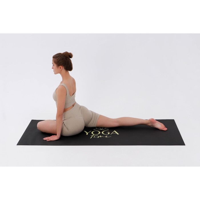 Коврик для йоги «Yoga time», 173 х 61 х 0,4 см - фото 1908862477