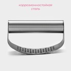 Пресс для чеснока Доляна Steel, 10×5 см, цвет серебряный - Фото 2