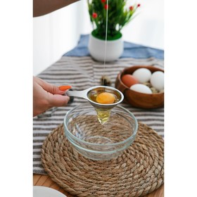 Сепаратор для яиц Доляна, 13×7 см, цвет хромированный 7562646