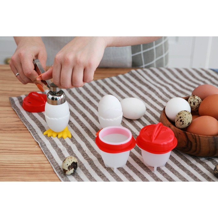 Резак для скорлупы у яиц Доляна, 10×2,5×5,3 см, цвет хромированный - фото 1882372672