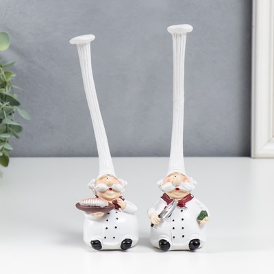 Набор фигурок полистоун «Усатые повара в длинных колпаках», 2 шт., 20×6 см