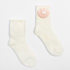 Носки махровые MINAKU с нашивкой, цв.белый, р-р 36-39 (23-25 см) - фото 1359582