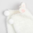 Носки махровые MINAKU с ушками, цвет белый, размер 36-39 (23-25 см) - фото 24197513