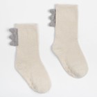 Носки детские махровые со стопперами MINAKU, цвет белый, размер 14-16 см - фото 3770077