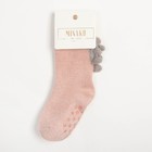 Носки детские махровые со стопперами MINAKU, цвет розовый, размер 14-16 см - Фото 4