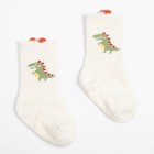 Носки детские махровые со стопперами MINAKU, цвет белый, размер 12-14 см - фото 295529636