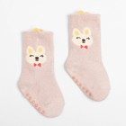 Носки детские махровые со стопперами MINAKU, цвет розовый, размер 12-14 см - фото 295529652