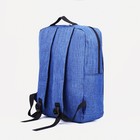 Рюкзак мужской на молнии, 2 наружных кармана, с USB, цвет синий - Фото 4