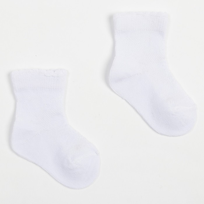 Носки детские, цвет белый, размер 8 - Фото 1