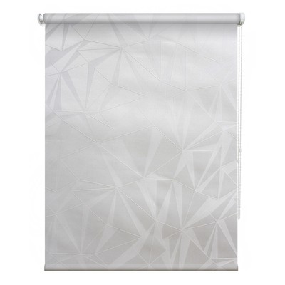 Рулонная штора «Грани», 40х175 см, цвет светло-серый