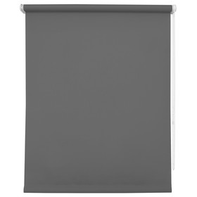 Рулонная штора «Плайн», 52х175 см, цвет темно-серый