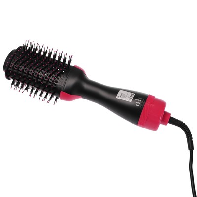 УЦЕНКА Фен - щетка Luazon LFS-04, 1000 Вт, 3 скорости, 3 режима, чёрно-розовый