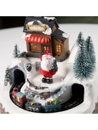 Светодиодная фигура «Поезд и Дед Мороз» 20×20×16 см, полистоун, батарейки ААх3 (не в комплекте), USB, свечение тёплое белое 7561667