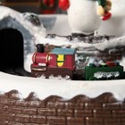 Светодиодная фигура «Поезд и снеговик» 20 × 20 × 16 см, полистоун, батарейки ААх3 (не в комплекте), USB, свечение тёплый белый - Фото 8