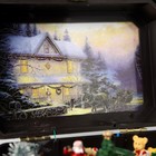 Светодиодная фигура «Дед Мороз на поезде» 31.5 × 18 × 18 см, полистоун, батарейки ААх3 (не в комплекте), USB, свечение тёплое белое - фото 6568627
