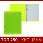 Тетрадь на кольцах Calligrata A5, 80 листов, в клетку, пластиковая обложка, блок офсет, салатовая - Фото 2