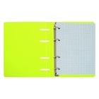 Тетрадь на кольцах Calligrata A5, 80 листов, в клетку, пластиковая обложка, блок офсет, салатовая - Фото 3