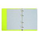 Тетрадь на кольцах Calligrata A5, 80 листов, в клетку, пластиковая обложка, блок офсет, салатовая - Фото 5