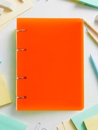 Тетрадь на кольцах Calligrata A5, 80 листов, в клетку, пластиковая обложка, блок офсет, оранжевая - Фото 3