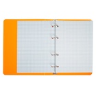 Тетрадь на кольцах Calligrata A5, 80 листов, в клетку, пластиковая обложка, блок офсет, оранжевая - Фото 7