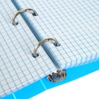 Тетрадь на кольцах Calligrata A5, 80 листов, в клетку, пластиковая обложка, блок офсет, голубая - Фото 7