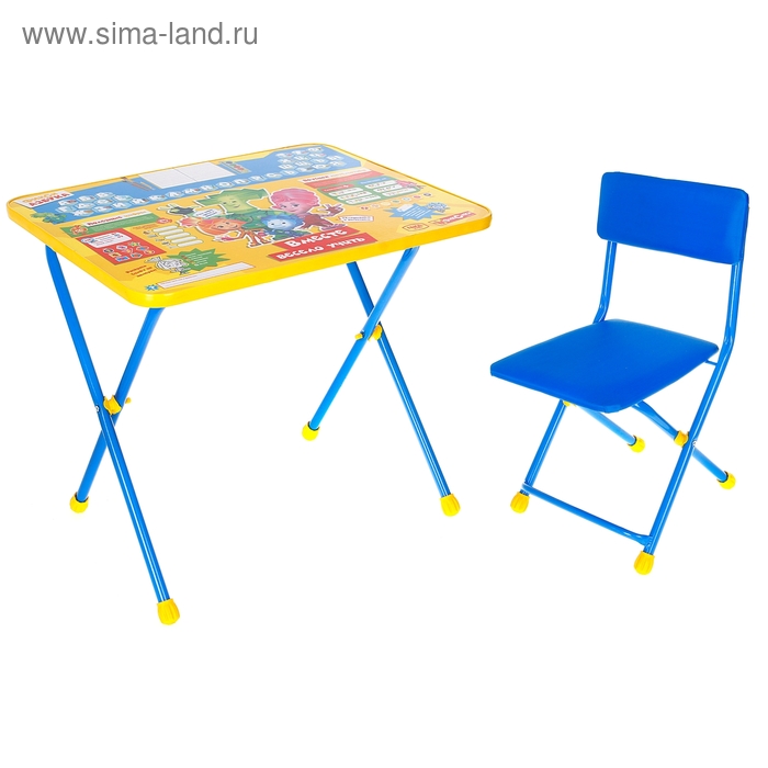 Комплект детской мебели «Фиксики. Азбука» складной, цвет синий - Фото 1