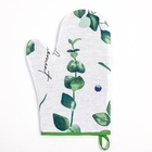 Варежка - прихватка «Доляна. Эвкалипт», 20×27 см, 100% хлопок, рогожка 164 г/м² - Фото 3