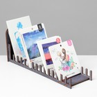 Подставка под открытки 15 ячеек, 270×110×84, толщина 4 мм, цвет полисандр - Фото 2