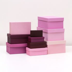 Набор коробок 10 в 1 «Лаванда» 30.5×20×13 - 12×6.5×4 см