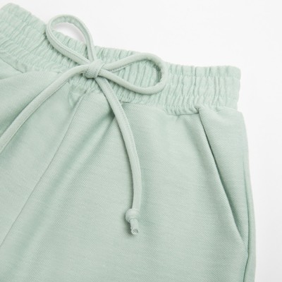 Комплект для девочки (топ, шорты) MINAKU: Casual Collection, оливковый, рост 128 см