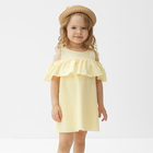 Платье для девочки MINAKU: Cotton Collection цвет желтый, рост 110 - фото 318821737