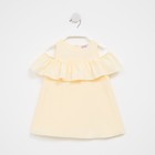 Платье для девочки MINAKU: Cotton Collection жёлтое, рост 134 см 7755825 - фото 14027906