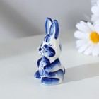 Сувенир "Кролик с морковкой", гжель - Фото 2