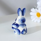 Сувенир "Кролик с морковкой", гжель - Фото 3