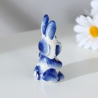 Сувенир "Кролик с морковкой", гжель - Фото 4