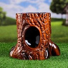 Садовая фигура "Пенёк", коричневая, керамика, 22 см - Фото 1