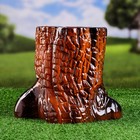 Садовая фигура "Пенёк", коричневая, керамика, 22 см - Фото 3