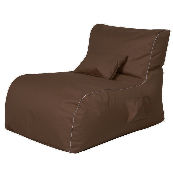 Кресло-лежак, цвет коричневый - Фото 1