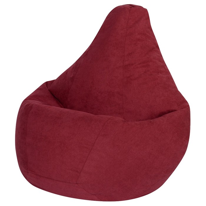 Кресло-мешок «Груша», велюр, размер 2XL, цвет бордовый - Фото 1