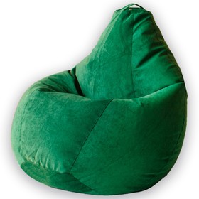 Кресло-мешок «Груша», микровельвет, размер 2ХL, цвет зеленый