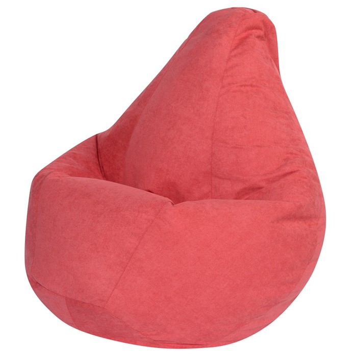 Кресло-мешок «Груша», велюр, размер 2XL, цвет коралловый - Фото 1