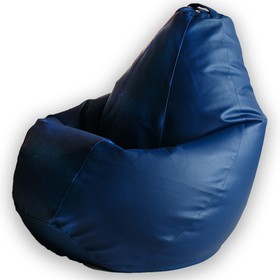 Кресло-мешок «Груша», экокожа, размер L, цвет синий